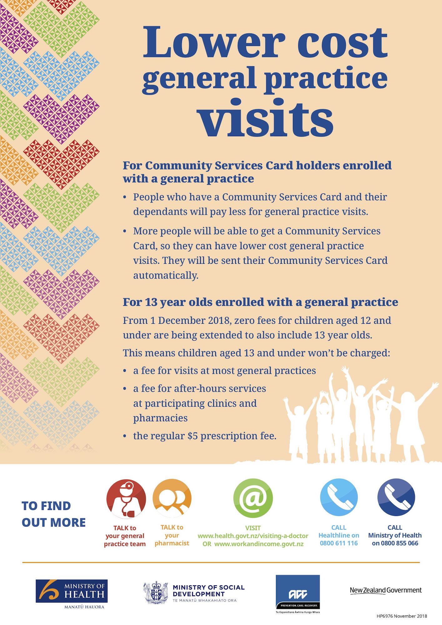 Home Under 14s Lower Cost Visits Poster